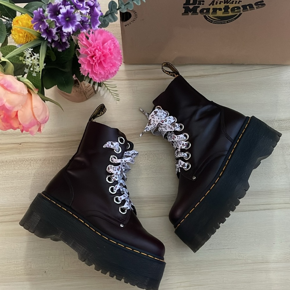 Rare Dr. martens Jadon Max oxblood quad retro platform boots